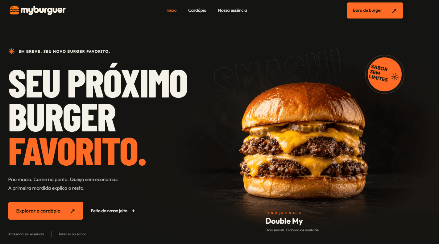 Página criada para MyBurger